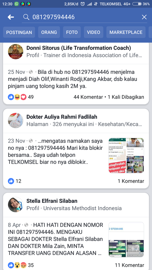 penipu menggunakan informasi facebook