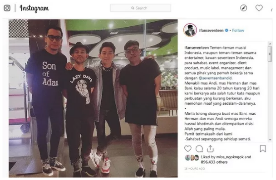 20 Tahun Berkarya, Ifan Wakili Band Seventeen Pamit Undur Diri