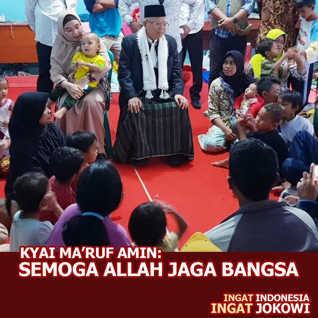 Doakan Indonesia Tak Lagi Dilanda Bencana, Ma'ruf: Semoga Allah Jaga Bangsa