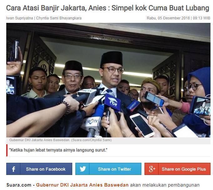 Jokowi Minta Anies Cegah Banjir Jakarta dari Hilir