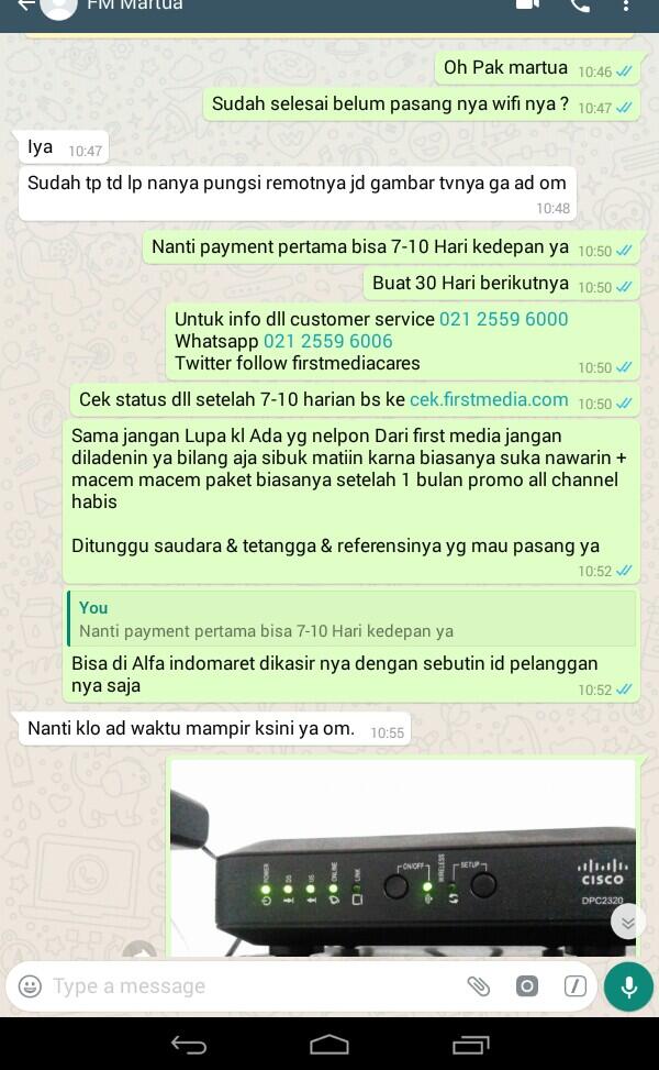 ASK Wifi First media 