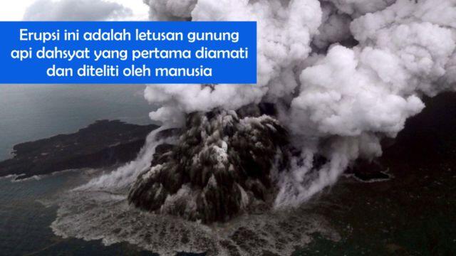 10 Potret Dahsyatnya Letusan Krakatau Tahun 1883 yang Timbulkan Tsunami Raksasa!