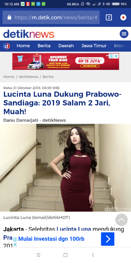 Ngefans, Lucinta Luna Mau Cium Tangan Prabowo
