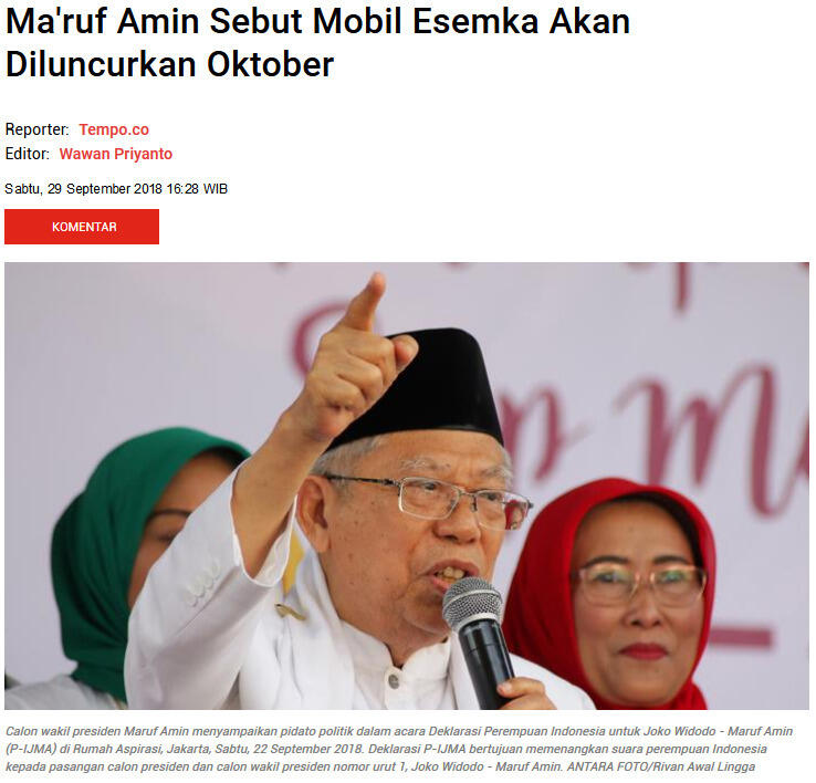 Tiga Ucapan Ma'ruf Amin yang Kontroversi di 2018