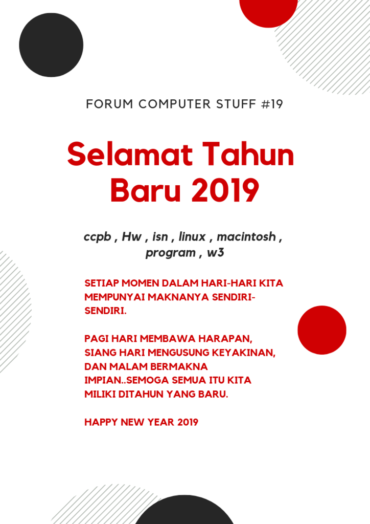 Selamat Tahun Baru CS #19 &lt;2019&gt;