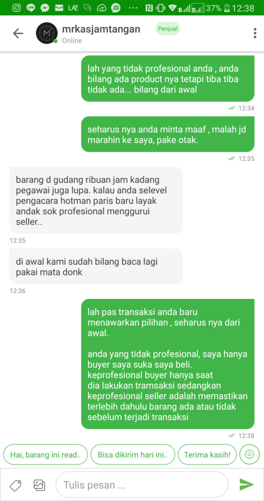 &quot;Markas Jam Tangan&quot; tidak profesional