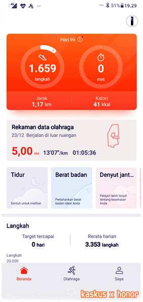 Optimalin Honor Band 3 dengan Aplikasi Kesehatan dari Honor Smartphone