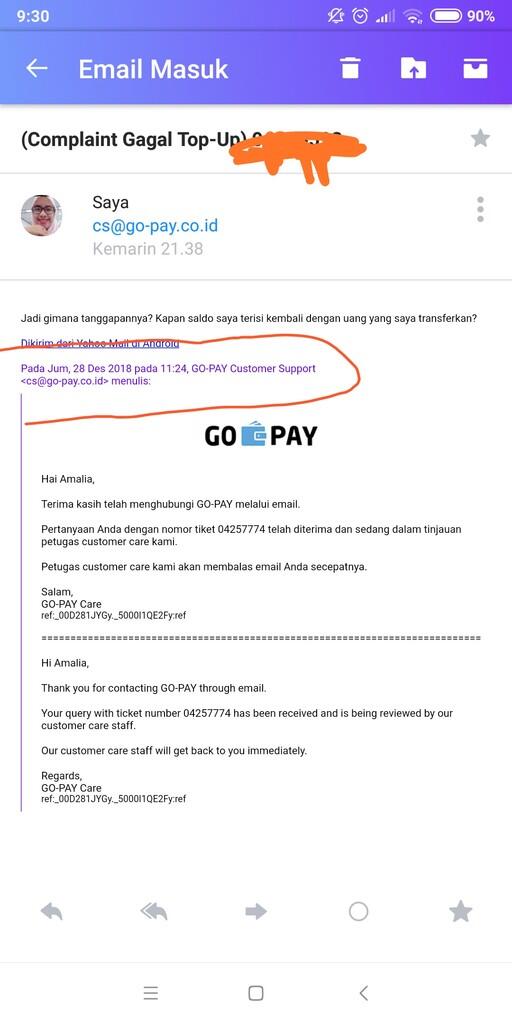 GOPAY - Gagal Top Up (Saldo Atm Terpotong)