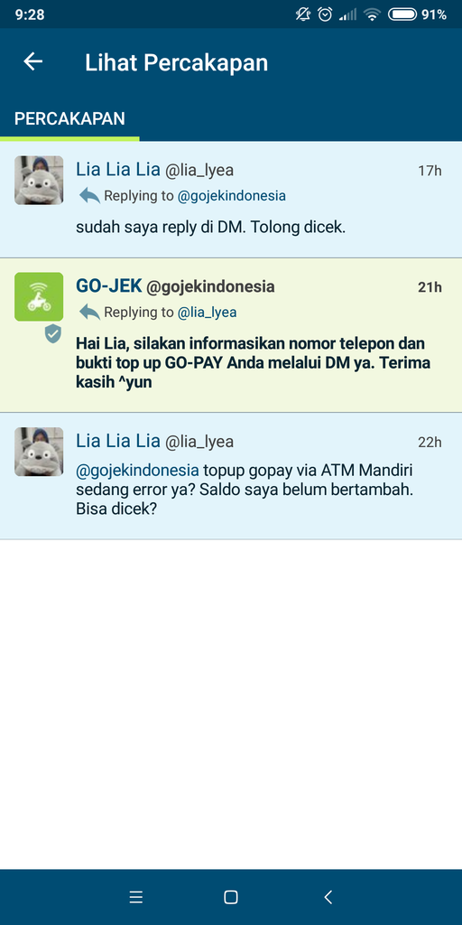 GOPAY - Gagal Top Up (Saldo Atm Terpotong)