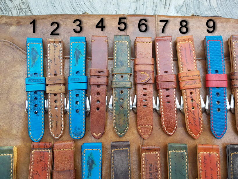 PART 74 Leather Strap Vintage size 18/20/22/24/26mm.