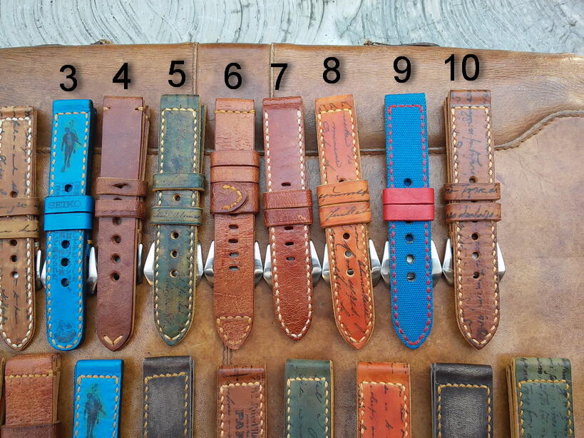 PART 74 Leather Strap Vintage size 18/20/22/24/26mm.