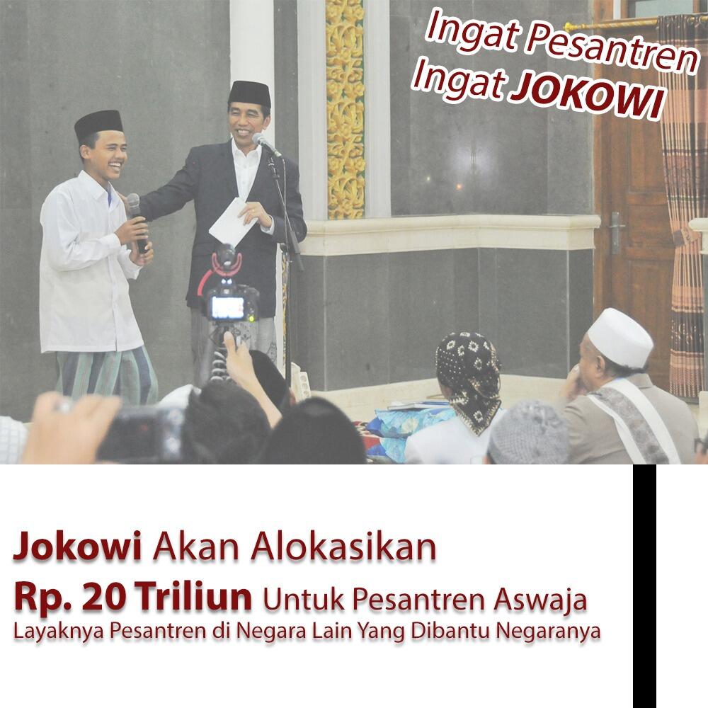 Ma'ruf Usul Jokowi Anggarkan Rp20 T untuk Pesantren Aswaja