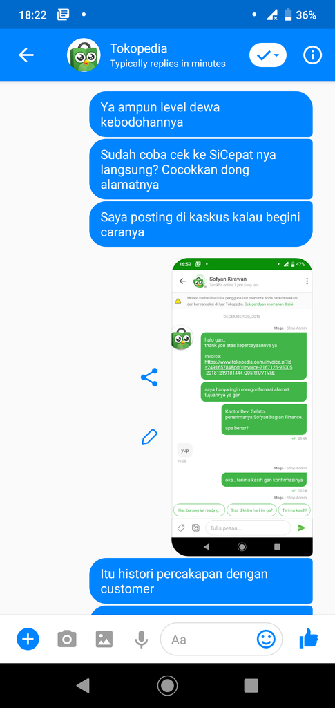 Tokopedia mengambil uang saya dengan alasan alamat tidak sesuai padahal sudah benar