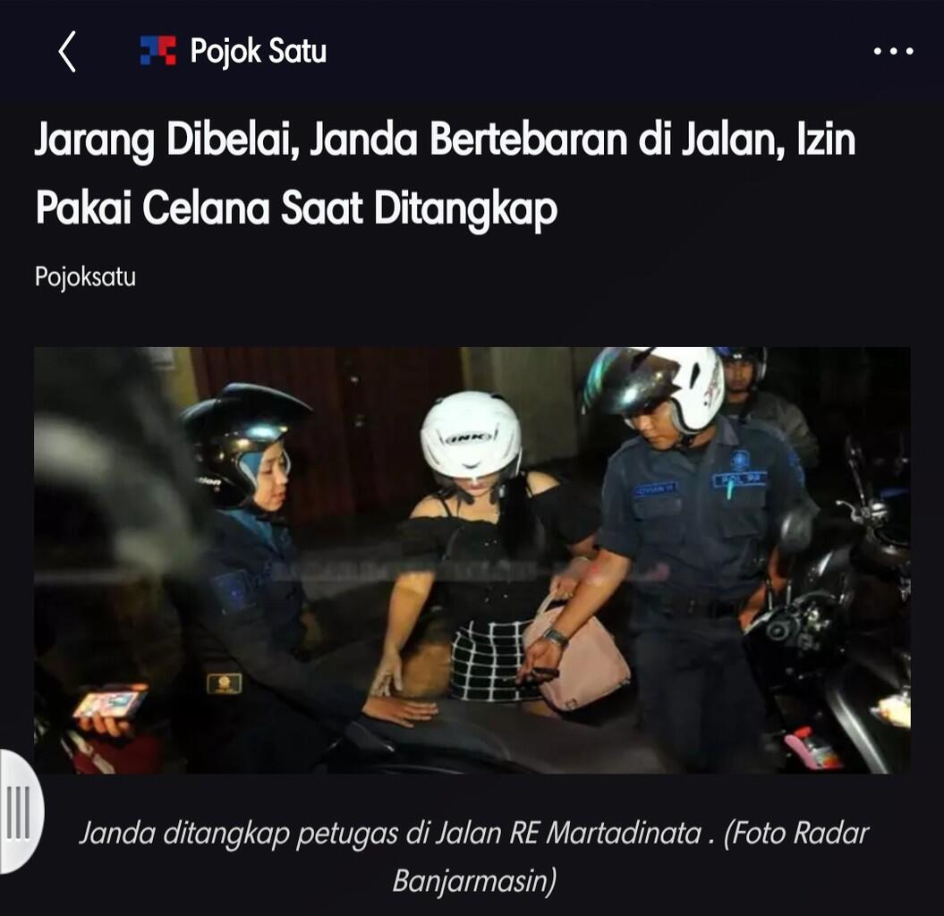 Jarang Dibelai, Janda Bertebaran di Jalan, Izin Pakai Celana Saat Ditangkap