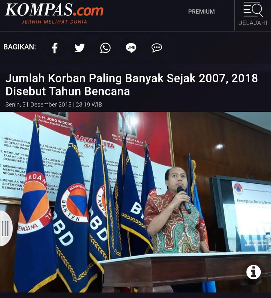 Jumlah Korban Paling Banyak Sejak 2007, 2018 Disebut Tahun Bencana