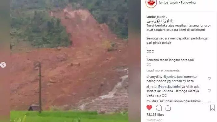 *Longsor di Sukabumi 41 Orang Hilang 3 Tewas, Ini Video detik-detik Longsor Terjadi