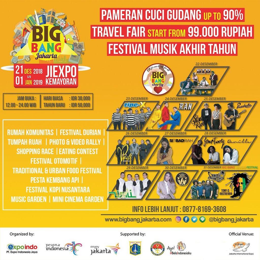 Keseruan Tahun Baru 2019 di Acara Big Bang Jakarta 2018
