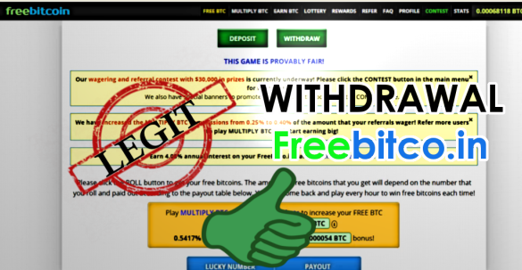 Bukti Withdrawal di FreeBitco.in, Scam atau Legit ?