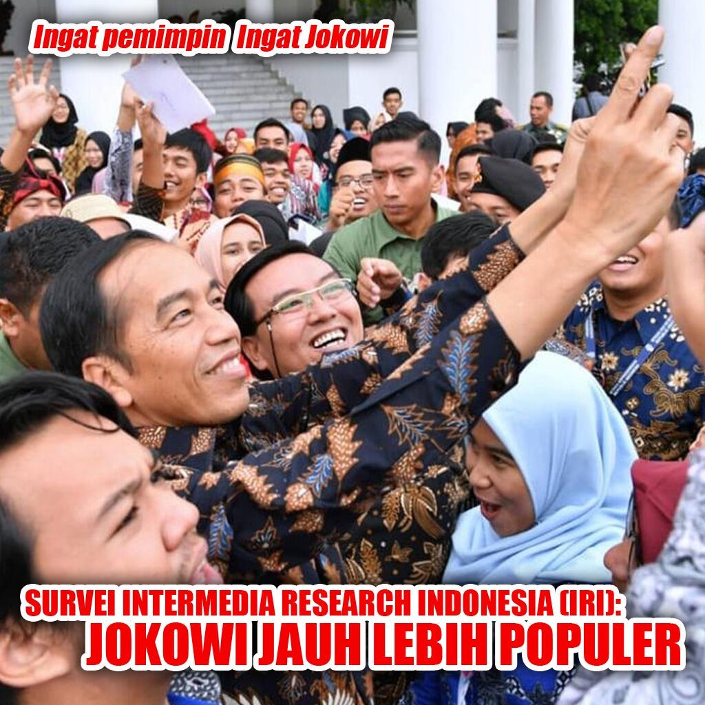 Survei IRI: Popularitas Jokowi Melesat Dibandingkan Prabowo