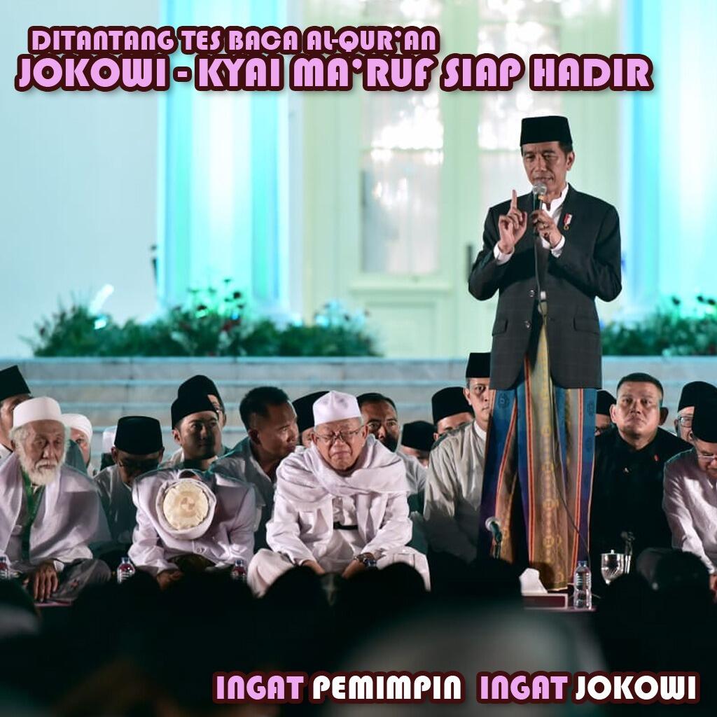 Jokowi-Maruf Siap Penuhi Undangan Ikatan Da’i Aceh Uji Baca Alquran