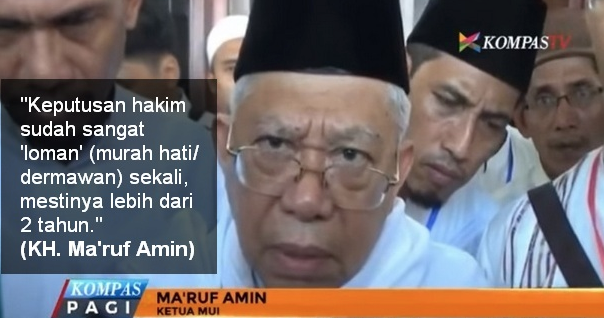 Video Ma'ruf Amin Menyesal Jadi Saksi Memberatkan Ahok, Ini Kata Tim Jokowi