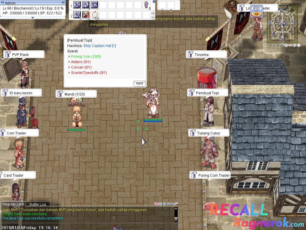 Recall Ragnarok Online | Mid-Low Rate | 99/70 Pre-Renewal | Play 2 Win !