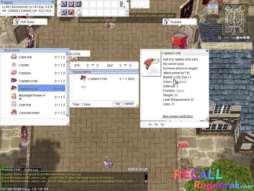 Recall Ragnarok Online | Mid-Low Rate | 99/70 Pre-Renewal | Play 2 Win !