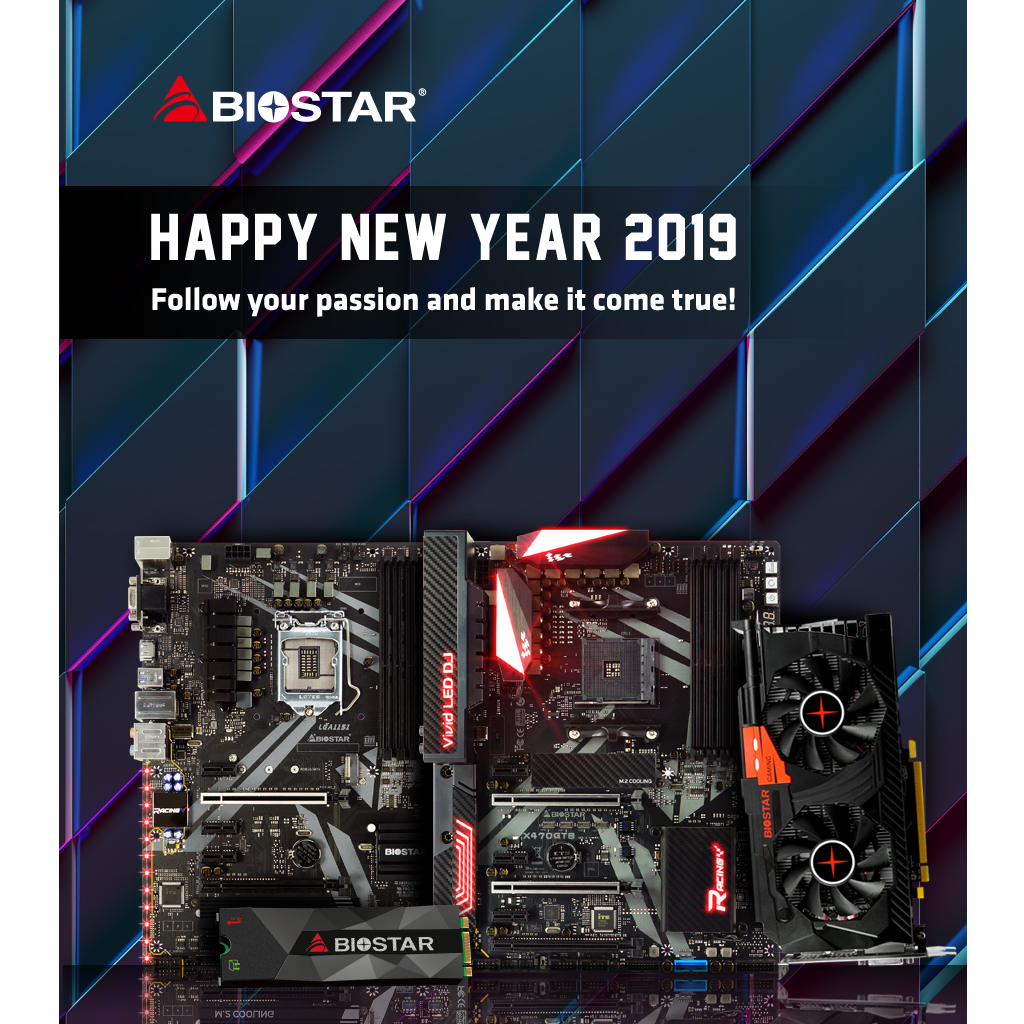 Happy New Year 2019!! Sambutlah Tahun yang baru ini bersama BIOSTAR!!