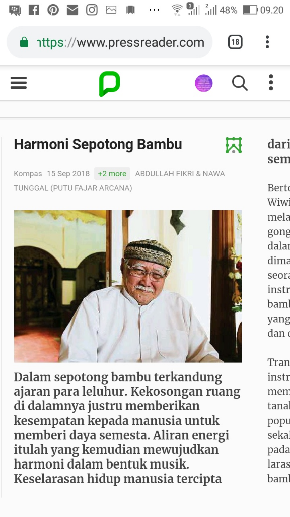 Harmoni Sepotong Bambu Dewi Kanti
