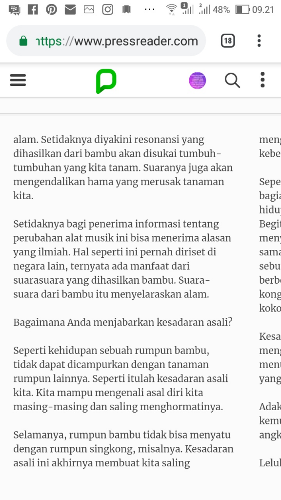 Harmoni Sepotong Bambu Dewi Kanti