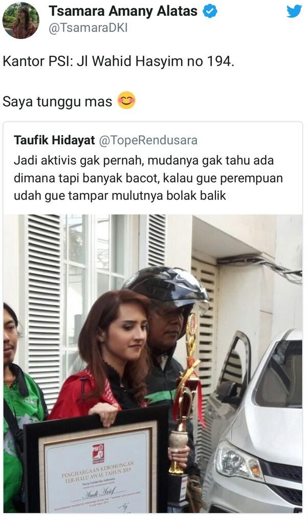 Reaksi Kader PSI Tsamara Amany Ada Caleg Demokrat Ingin Menamparanya: Saya Tunggu Mas