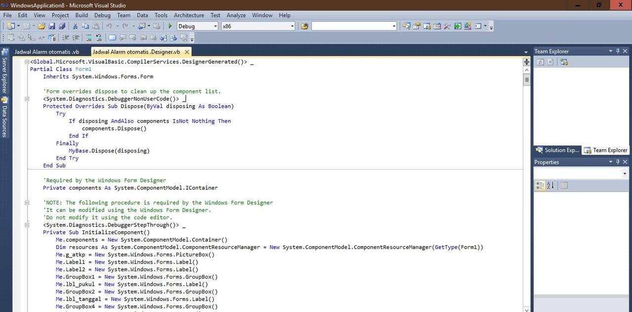 Tampilan Design Visual Studio 2010 hilang....