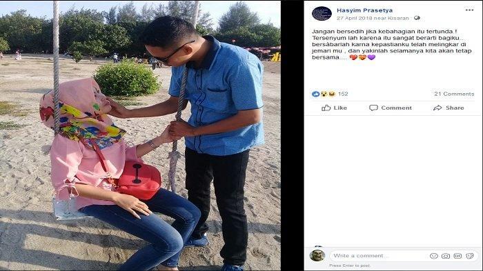 Tewas Bersama Kekasih, Hasyim Kerap Unggah Status Galau di Facebook