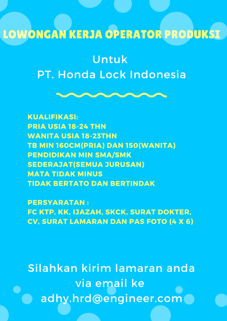 Lowongan Pekerjaan Operator Produksi Terbaru Awal Thn 2019 | KASKUS