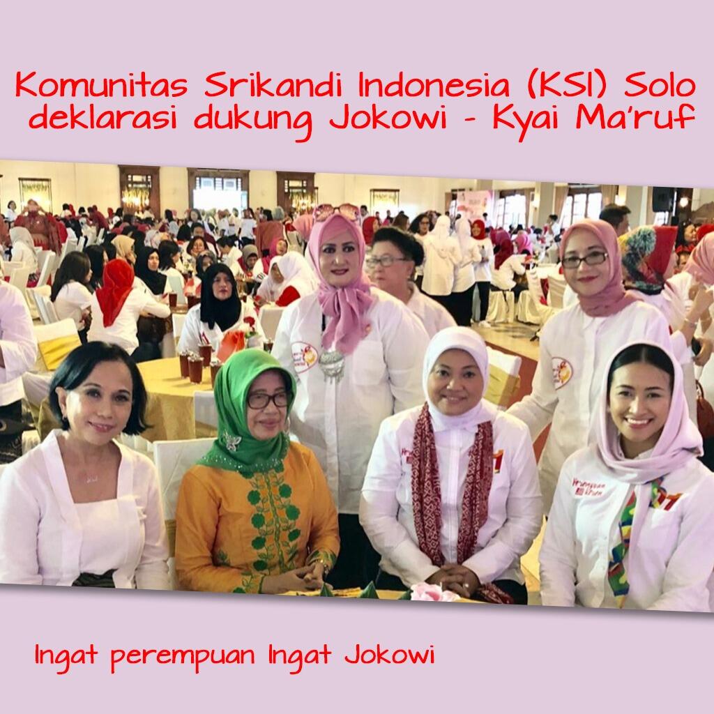 Komunitas Srikandi Indonesia Deklarasi Dukung Jokowi-Ma'ruf