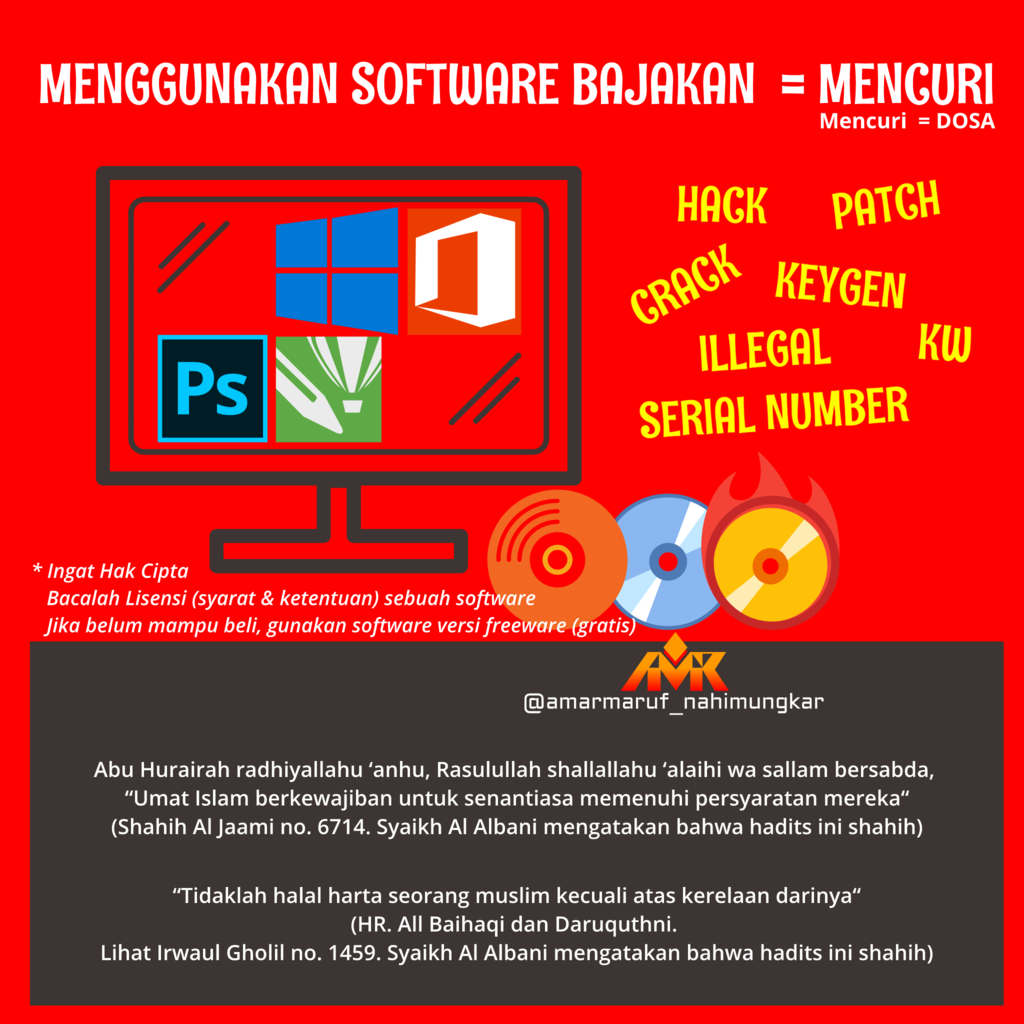 STOP MENGGUNAKAN SOFTWARE BAJAKAN