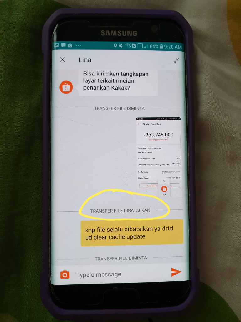 Shopee Tdk Mencairkan Uang Saya (5ari), Komplain Ke CS Tp Tidak Ditanggapi Serius!!