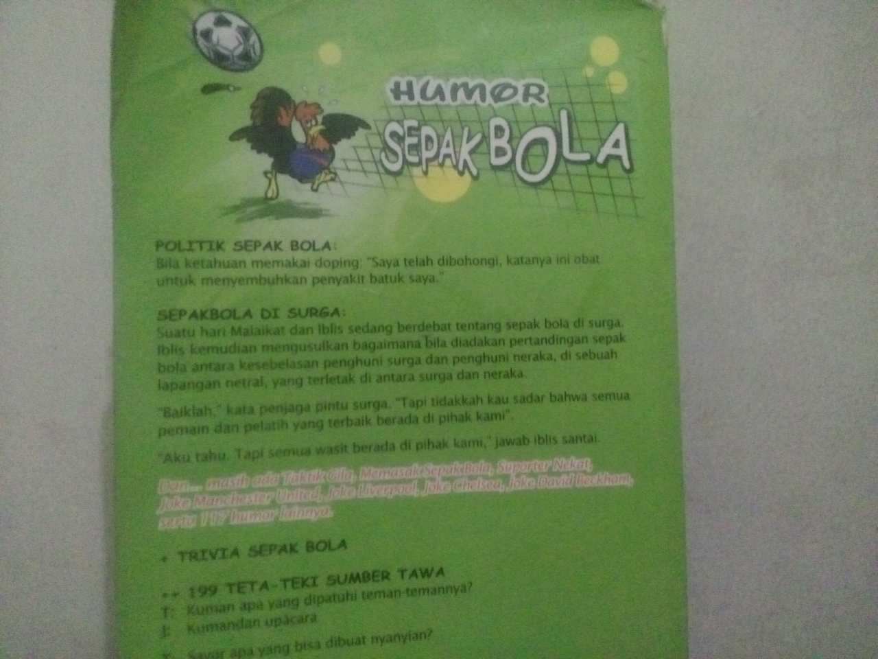 Humor Sepakbola - Buku yang (Pernah) Merecehkan Selera Jokes Era 2000an