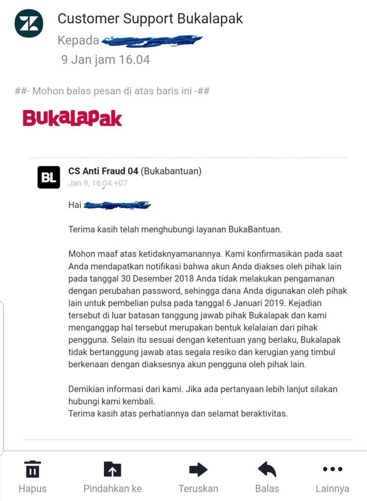 Kecewa dengan BukaLapak