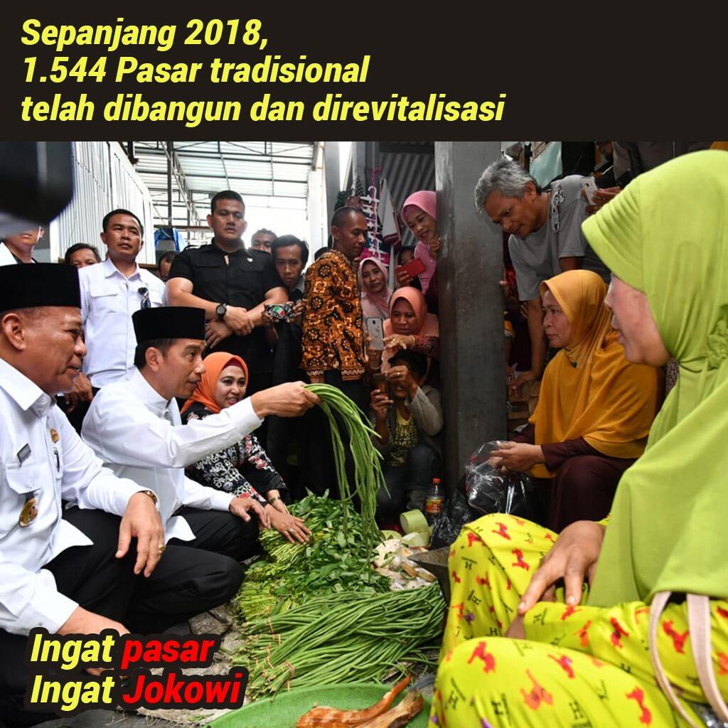 Jokowi Permak 4.211 Pasar Tradisional Sejak 2015