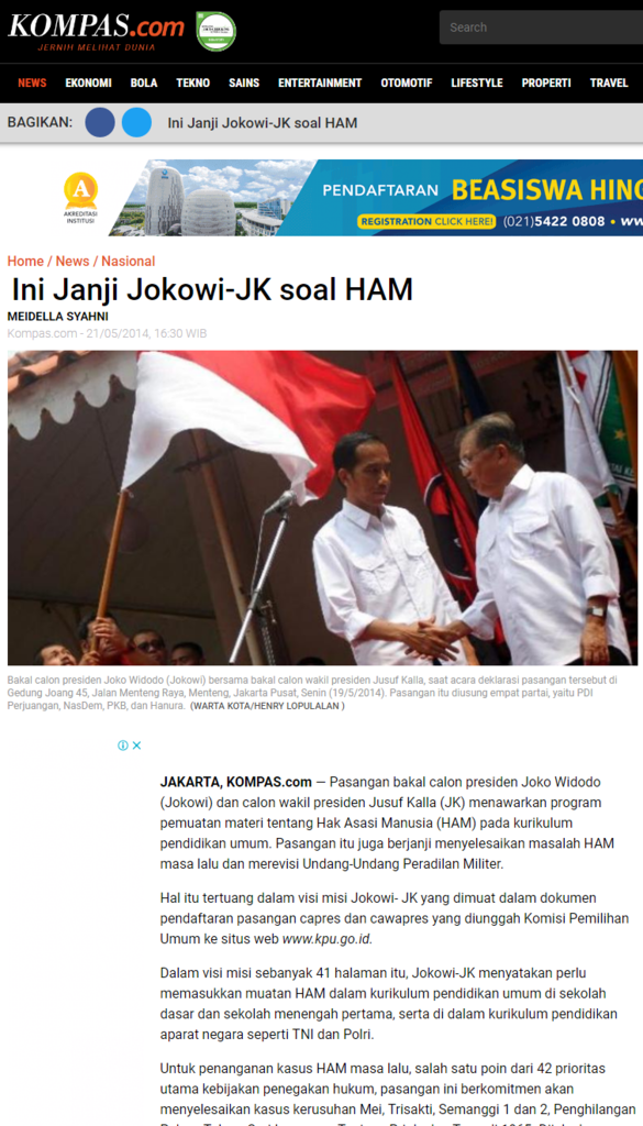 Komnas HAM Sebut Penyelesaian Pelanggaran HAM Berat Belum Ada Kemajuan