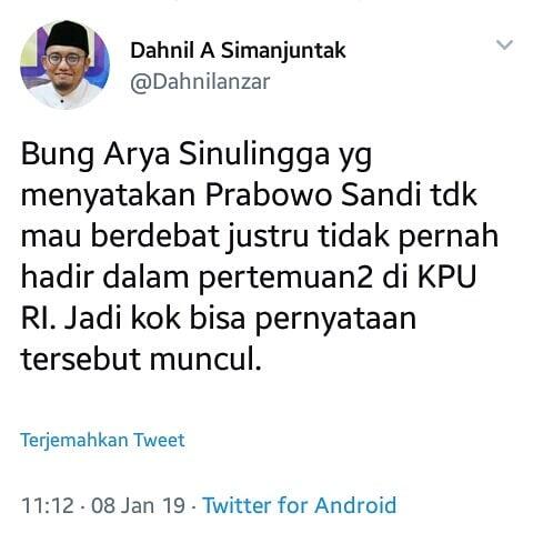 Kubu Prabowo Tantang Jokowi Tak Bawa Contekan Saat Debat Capres