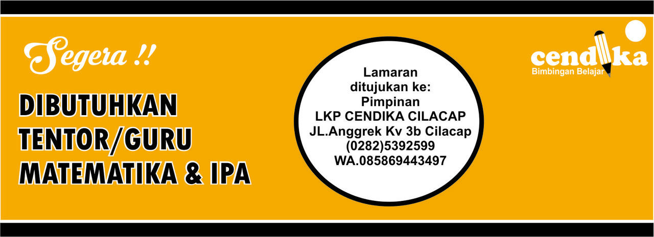 LOKER TENTOR/GURU CILACAP