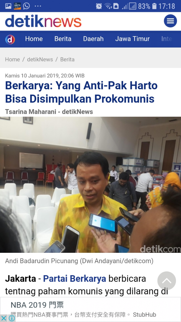 Partai Tommy Soehato Tak Masuk Akal?
