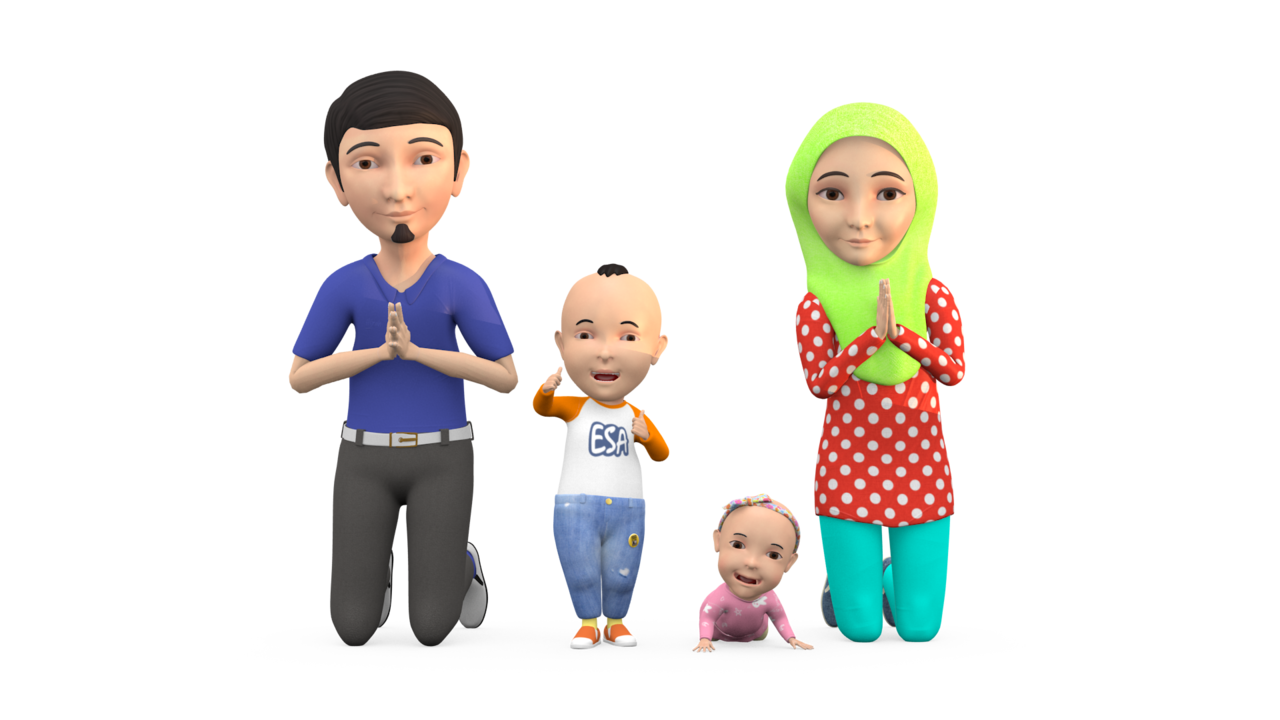 Gambar Animasi  Keluarga  Arina Gambar