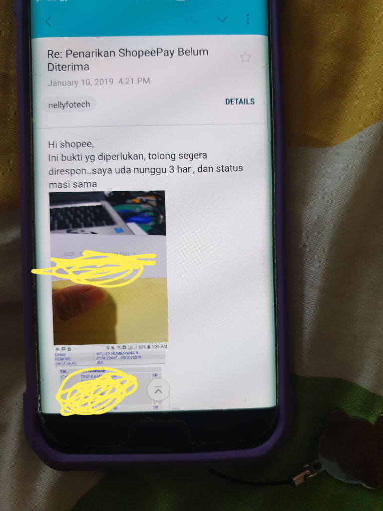 Shopee Tdk Mencairkan Uang Saya (5ari), Komplain Ke CS Tp Tidak Ditanggapi Serius!!