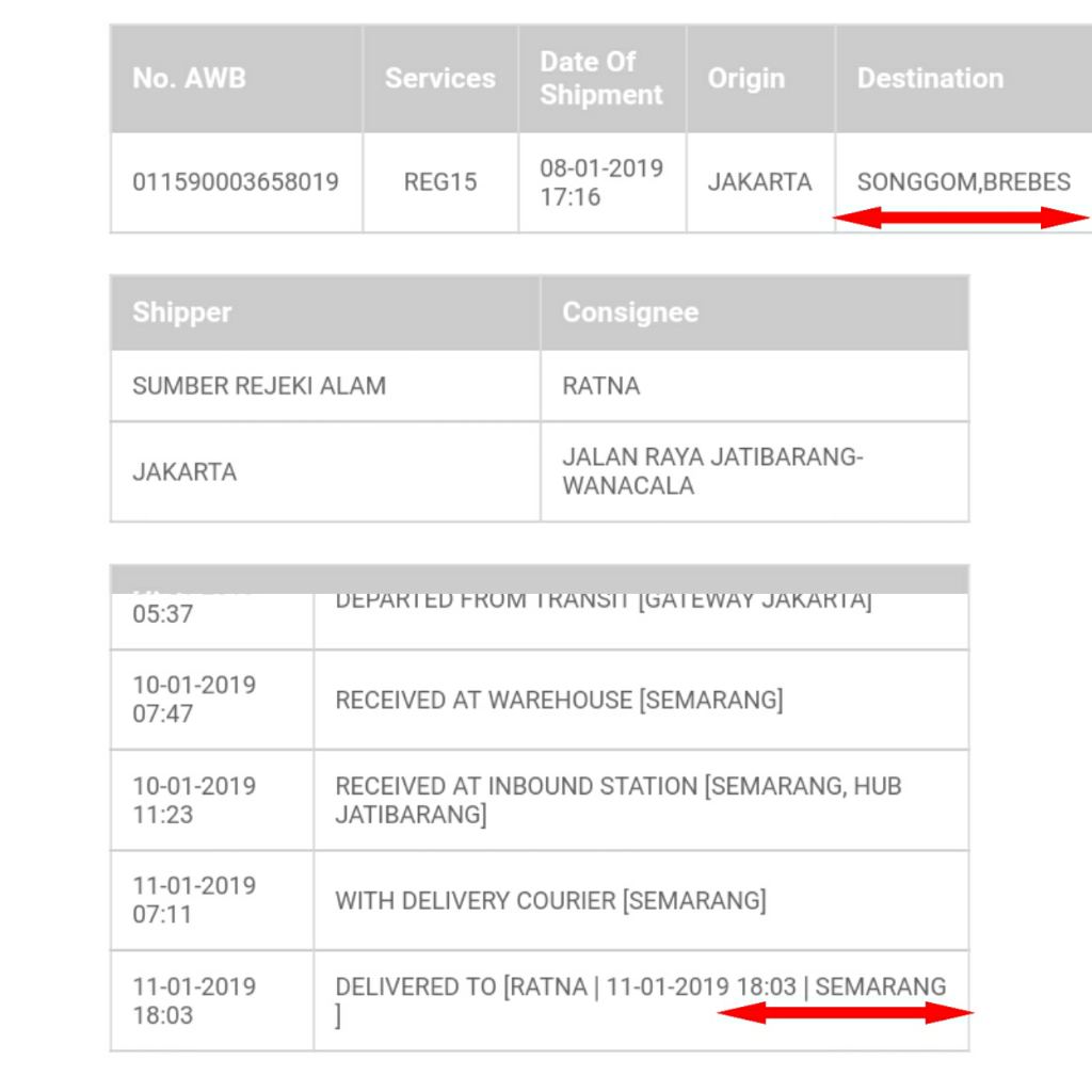 JNE PAKET SAYA KEMANA?