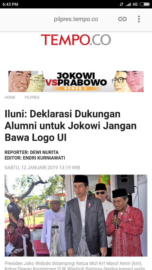 Projo Akui Massanya Hadiri Deklarasi Alumni UI untuk Jokowi