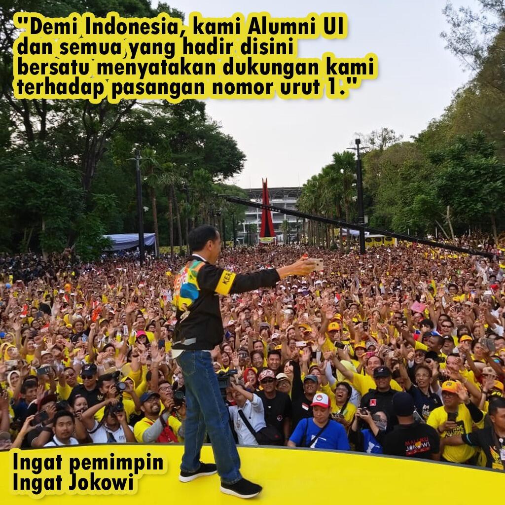 Masih Percaya, Ribuan Alumni UI Dukung Jokowi Satu Periode Lagi