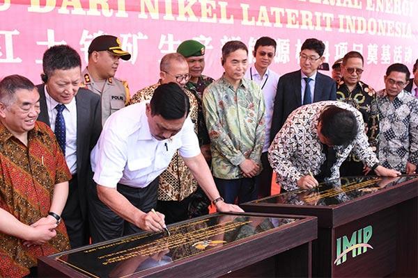 Pabrik Material Baterai Kendaraan Listrik di Marowali Resmi Dibangun

